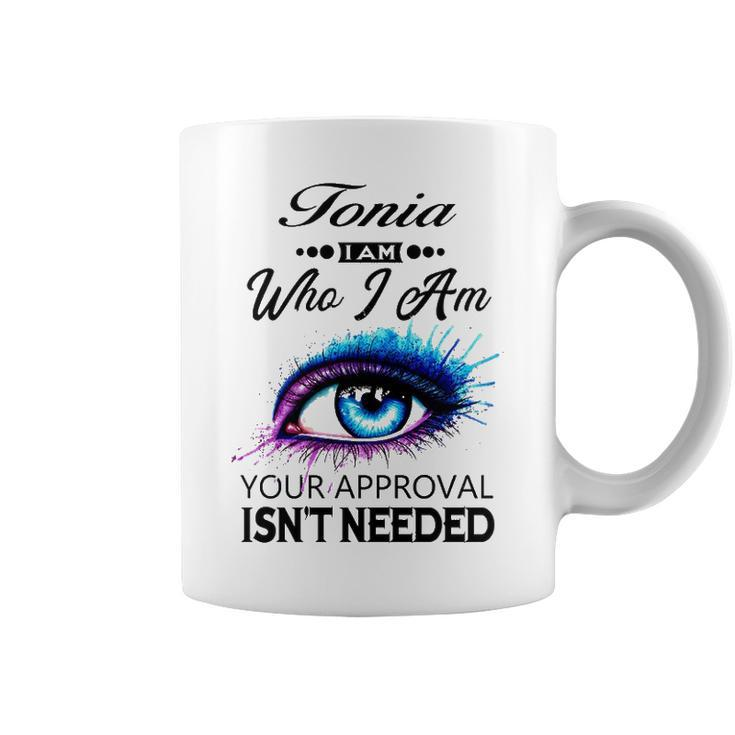Tonia Name Gift   Tonia I Am Who I Am Coffee Mug