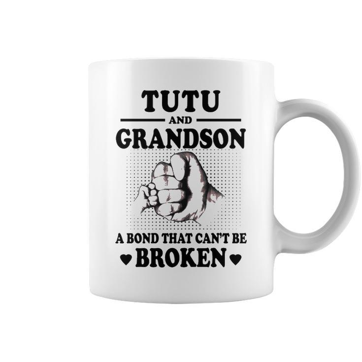 Tutu Grandpa Gift   Tutu And Grandson A Bond That Cant Be Broken Coffee Mug