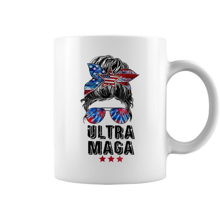 Ultra Mega Messy Bun 2022 Proud Ultra-Maga We The People  Coffee Mug