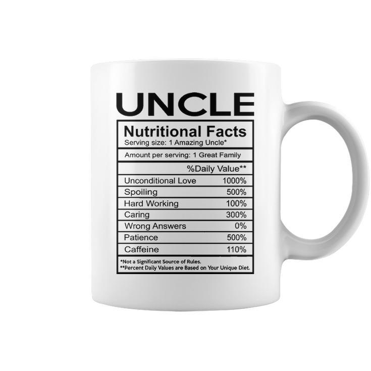 Uncle Gift Uncle Nutritional Facts Coffee Mug - Seseable