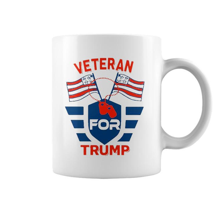 Veteran For Trump Flag Happy July 4Th Coffee Mug