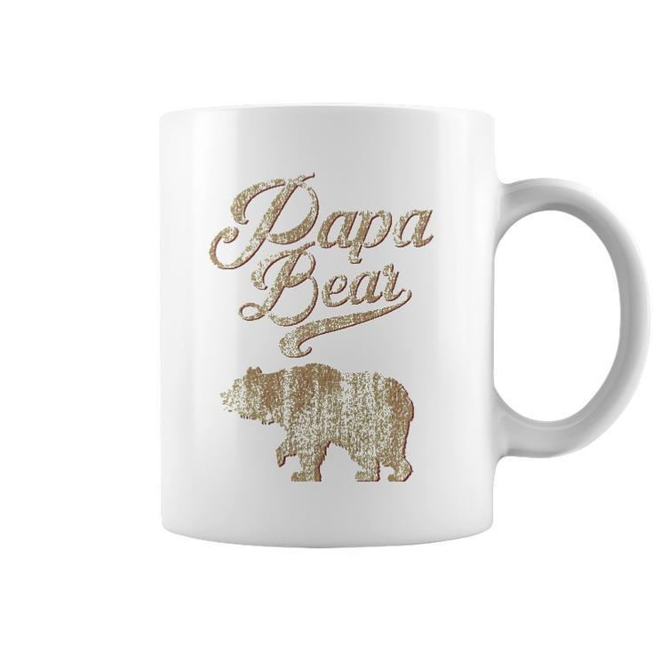 Vintage Papa Bear Dad Fathers Day Father Gift Tee Coffee Mug