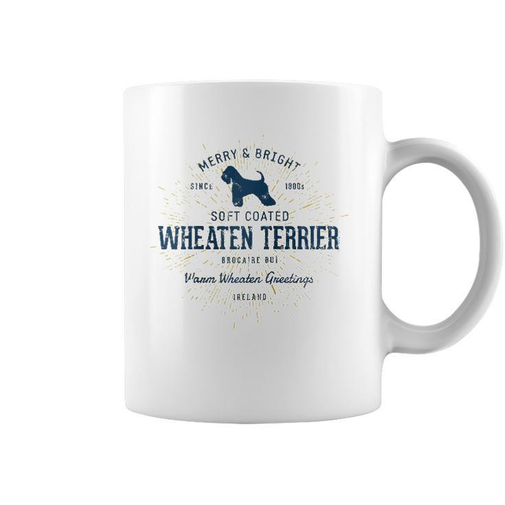 Vintage Style Retro Soft Coated Wheaten Terrier Raglan Baseball Tee Coffee Mug