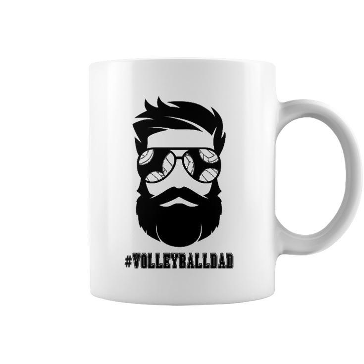 Volleyball Dad With Beard And Cool Sunglasses  Coffee Mug