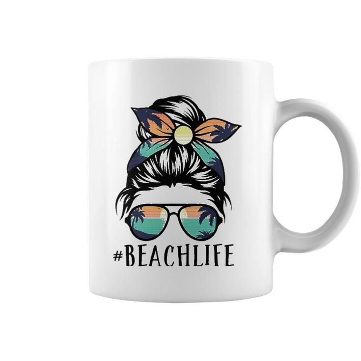 Womens Beach Life S Messy Bun Summer Hawaiian Hawaii Coffee Mug