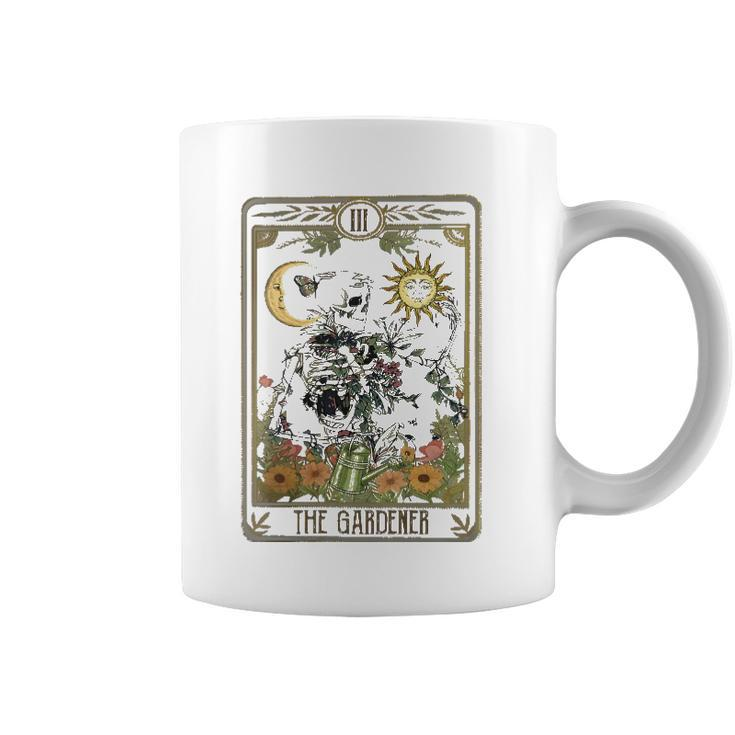 Womens Floral Skeleton Gardening Tarot The Gardener Plant Lovers Coffee Mug