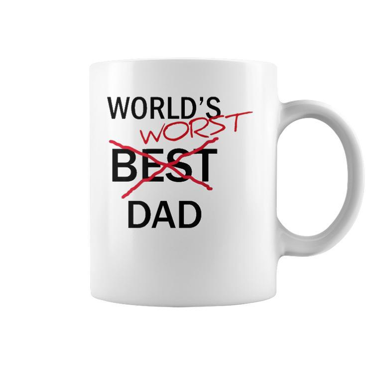 Worlds Worst Dad Funny Fathers Day Gag Gift Coffee Mug