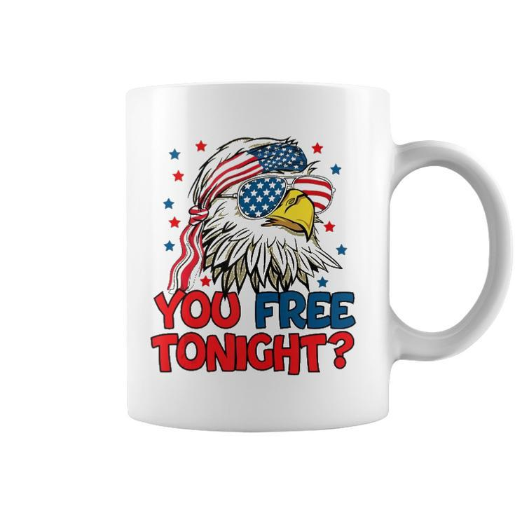 You Free Tonight Bald Eagle Mullet American Flag 4Th Of July  V2 Coffee Mug