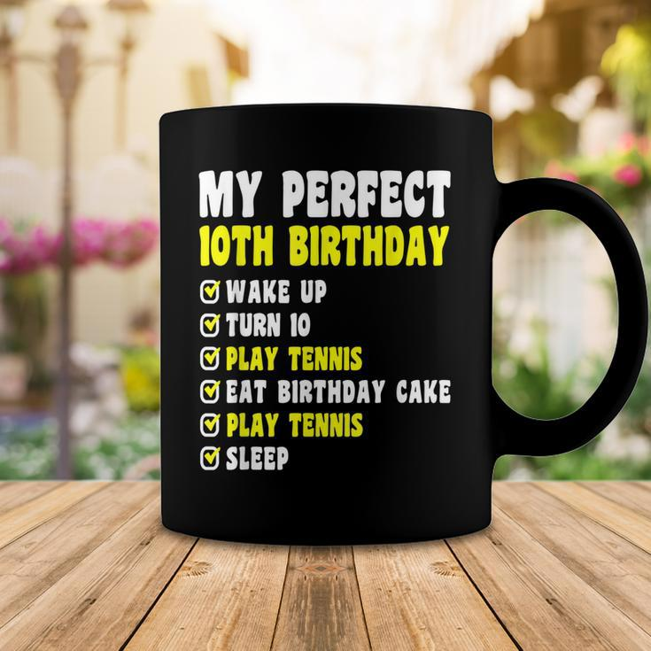 10 Years Old My Perfect 10Th Birthday Tennis 10Th Birthday Coffee Mug Funny Gifts