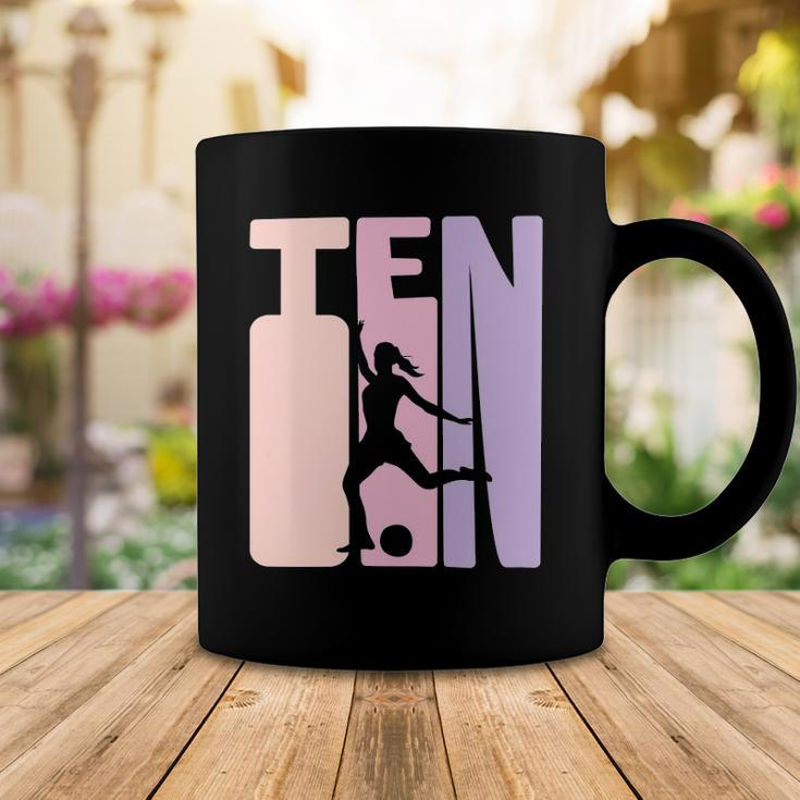 10 Years Soccer Girls Gift 10Th Birthday Football Player Coffee Mug Unique Gifts