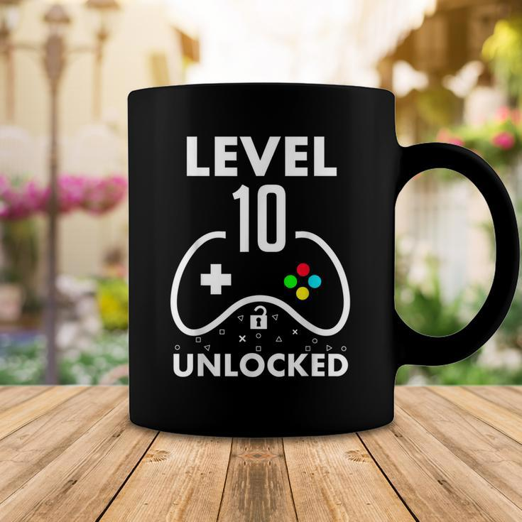 10Th Birthday Level 10 Unlocked Video Gamer Birthday Coffee Mug Funny Gifts