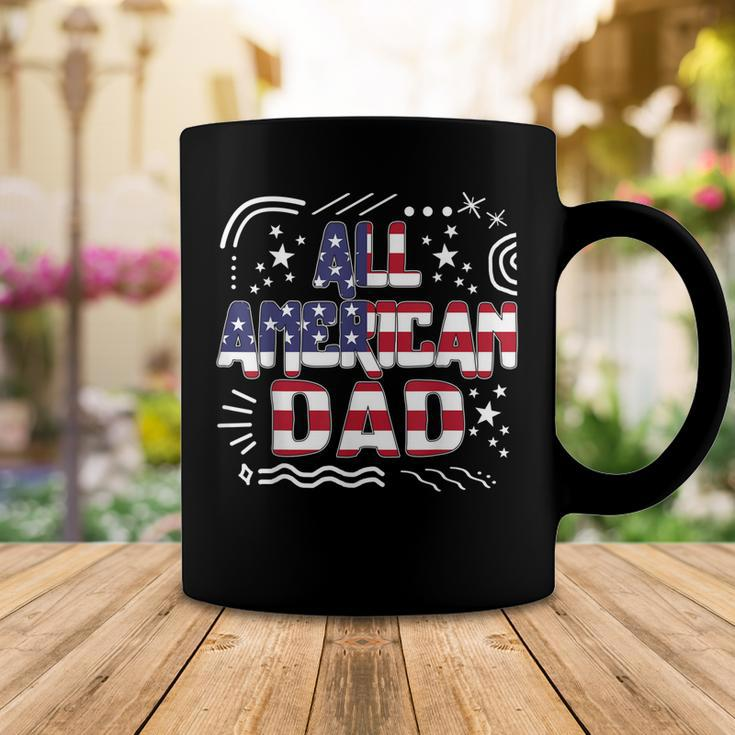 4Th Of July All American Dad Father Independence Day Freedom Coffee Mug Funny Gifts