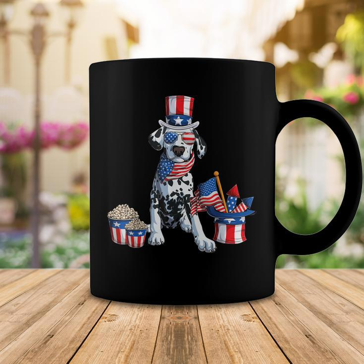 4Th Of July Dalmatian Dad American Sunglasses Dog Puppy Usa Coffee Mug Funny Gifts