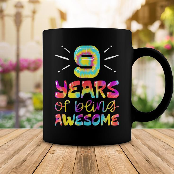 9 Years Of Being Awesome Tie Dye 9 Years Old 9Th Birthday Coffee Mug Funny Gifts