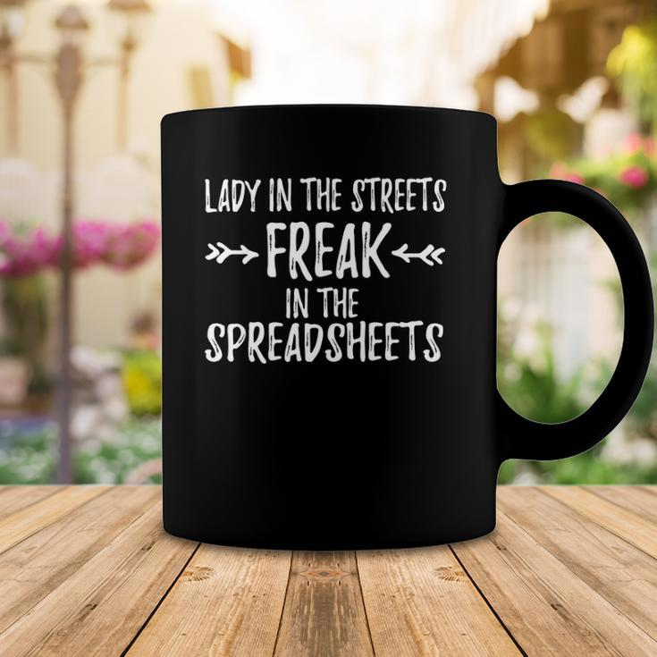 Accountant Lady In The Sheets Freak In The Spreadsheets Coffee Mug Unique Gifts