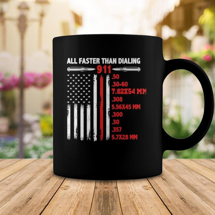 All Faster Than Dialing 911 American Flag Gun Lover Usa Flag Coffee Mug Unique Gifts