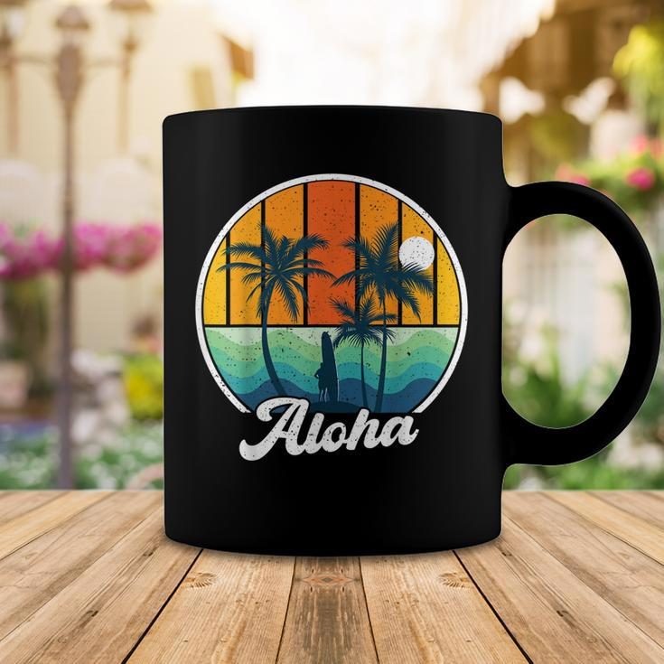 Aloha Hawaii Hawaiian For Boys Girls Palm Tree Surf Coffee Mug Unique Gifts