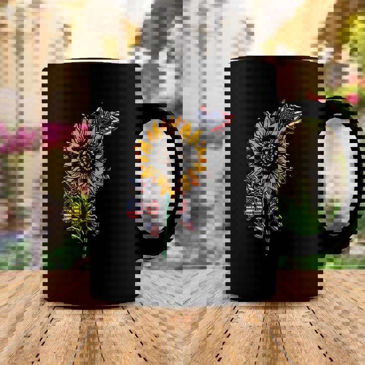 American Flag Sunflower Design Patriotic Usa Flag Sunflower Coffee Mug Unique Gifts