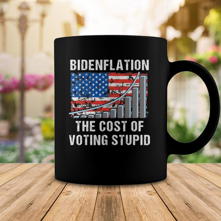 American Flag With Inflation Graph Funny Biden Flation Coffee Mug Unique Gifts