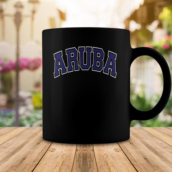 Aruba Varsity Style Navy Blue Text Coffee Mug Unique Gifts