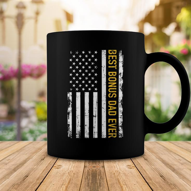 Best Bonus Dad Ever With Us American Flag Coffee Mug Unique Gifts