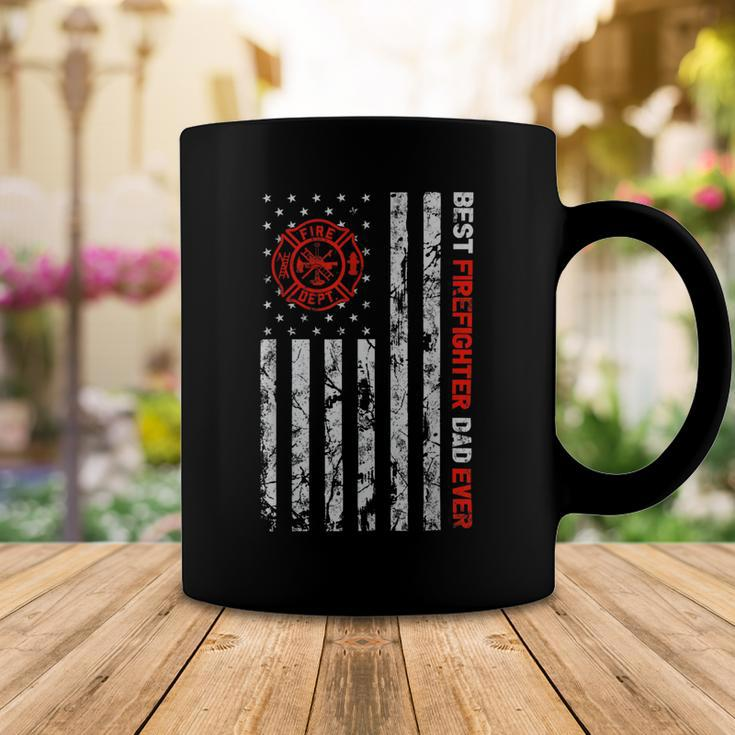 Best Firefighter Dad Ever American Flag Fireman Father Day Coffee Mug Unique Gifts