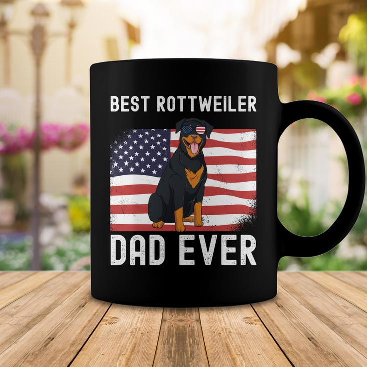 Best Rottweiler Dad Ever American Flag 4Th Of July Rottie Coffee Mug Funny Gifts