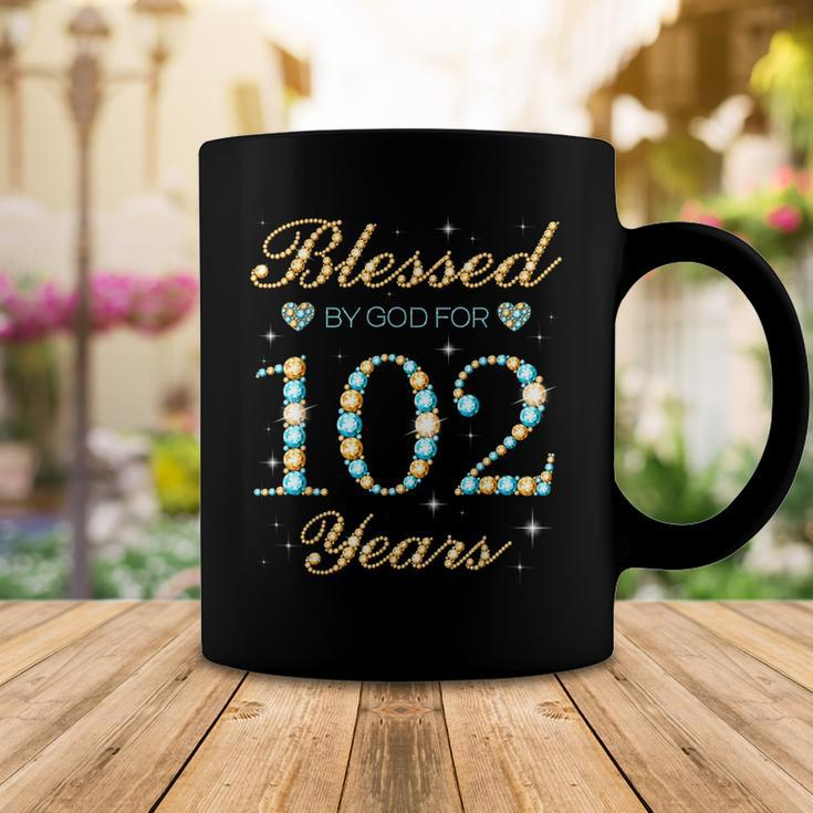 Blessed By God For 102 Years Old 102Nd Birthday Party Cute Coffee Mug Funny Gifts