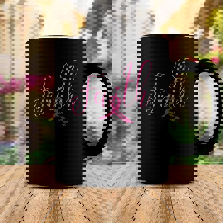 Breast Cancer Awareness Ribbon - Faith Love Hope Pink Ribbon Coffee Mug Unique Gifts