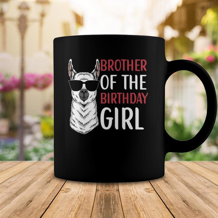 Brother Of The Birthday Girl Matching Birthday Outfit Llama Coffee Mug Unique Gifts