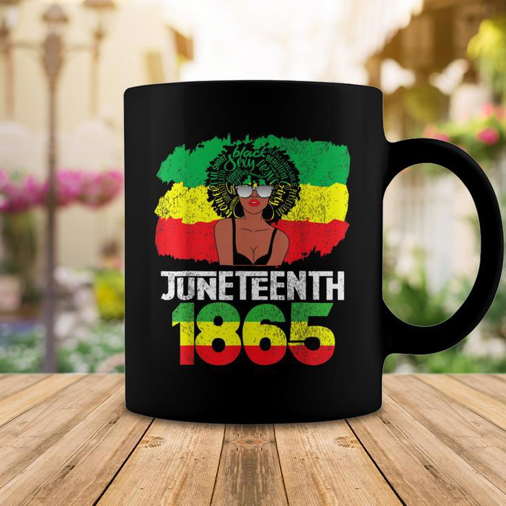 Celebrate Juneteenth Messy Bun Black Women 1865 Coffee Mug Unique Gifts