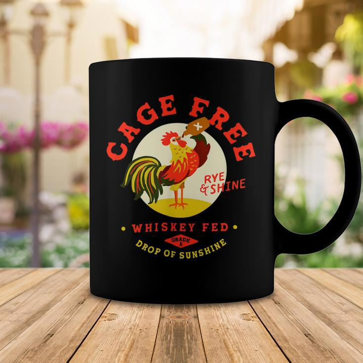 Chicken Chicken Cage Free Whiskey Fed Rye & Shine Rooster Funny Chicken V3 Coffee Mug Unique Gifts