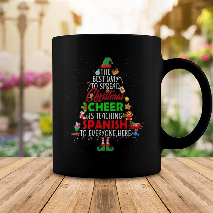 Christmas Cheer Is Teaching Spanish Santa Elf Teacher Group Coffee Mug Unique Gifts