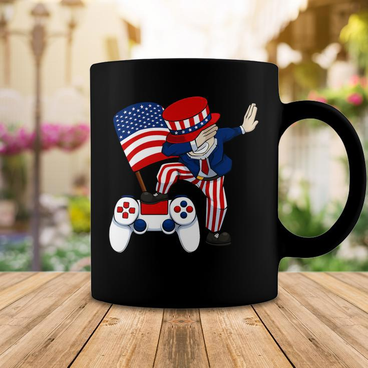 Dabbing Patriotic Gamer 4Th Of July Video-Game Controller T-Shirt Coffee Mug Funny Gifts