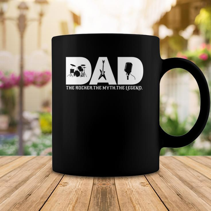 Dad The Rocker The Myth The Legend Rock Music Band Mens Coffee Mug Unique Gifts