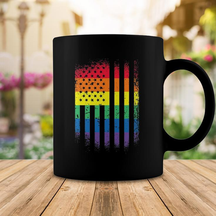Distressed Rainbow Flag Gay Pride Rainbow Equality Coffee Mug Unique Gifts