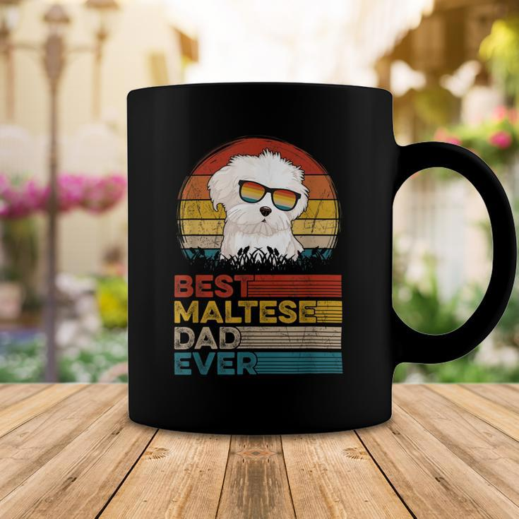 Dog Vintage Best Maltese Dad Ever Fathers Day Puppy Dog Dad Coffee Mug Funny Gifts