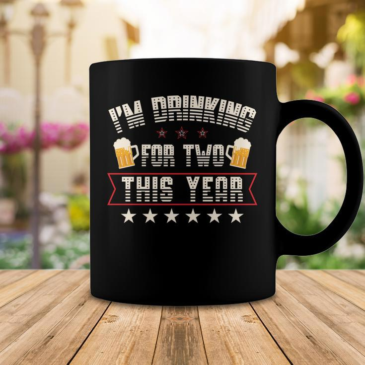 Drinking For Two 4Th Of July Pregnancy Announcement Coffee Mug Funny Gifts