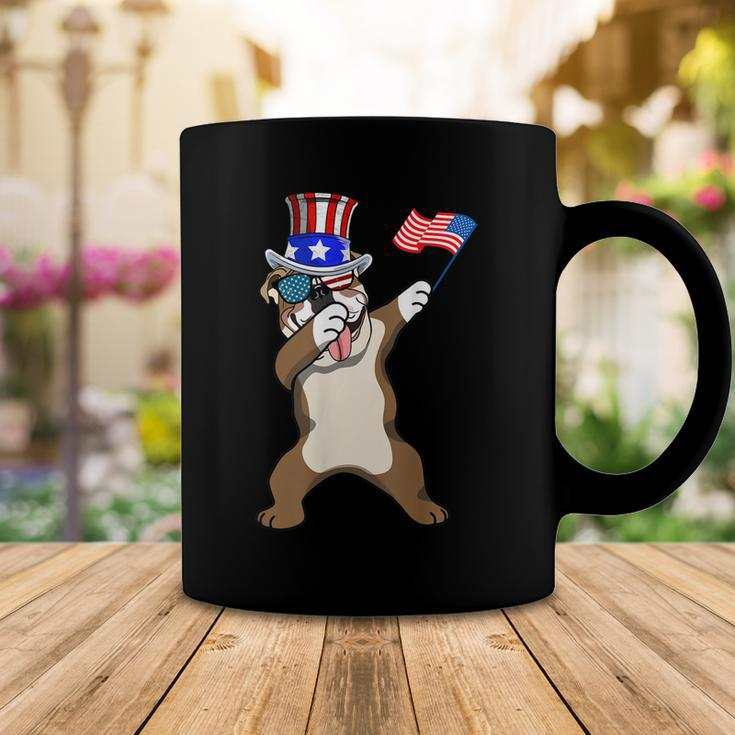 English Bulldog Dabbing Dog Dad 4Th Of July Coffee Mug Funny Gifts