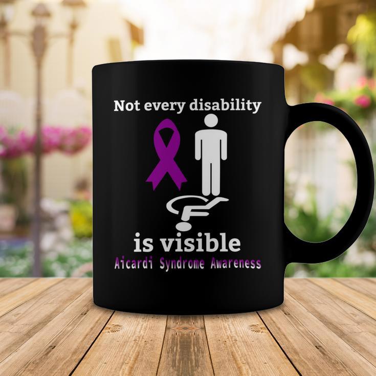 Every Disability Is Visible Aicardi Syndrome Awareness Purple Ribbon Aicardi Syndrome Support Aicardi Syndrome Awareness Coffee Mug Funny Gifts