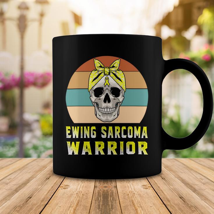 Ewings Sarcoma Warrior Skull Women Vintage Yellow Ribbon Ewings Sarcoma Ewings Sarcoma Awareness V2 Coffee Mug Funny Gifts