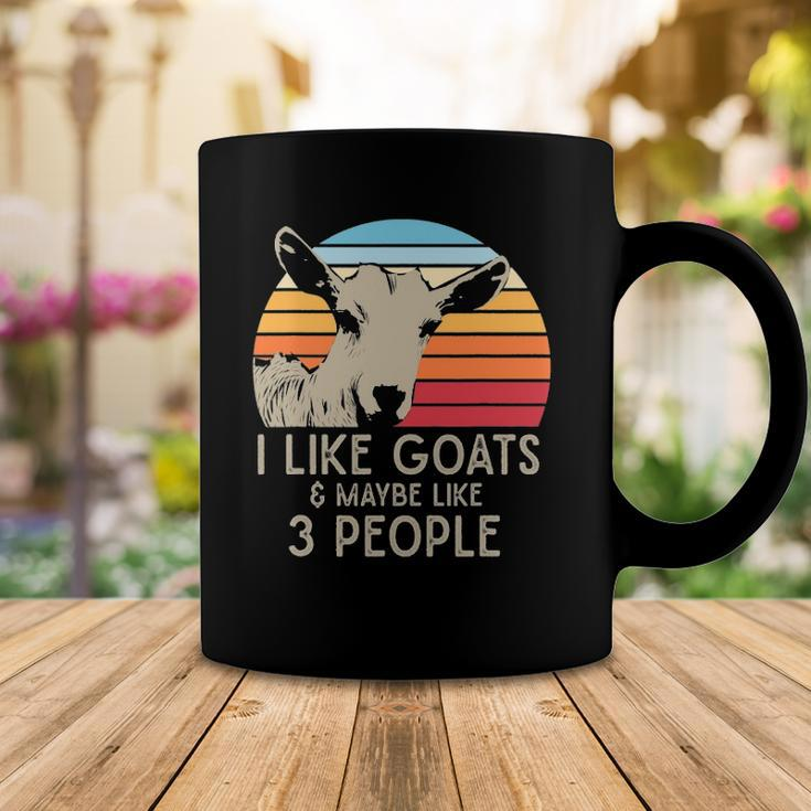 Farm Animal I Like Goats And Maybe Like 3 People Retro Goat Coffee Mug Unique Gifts