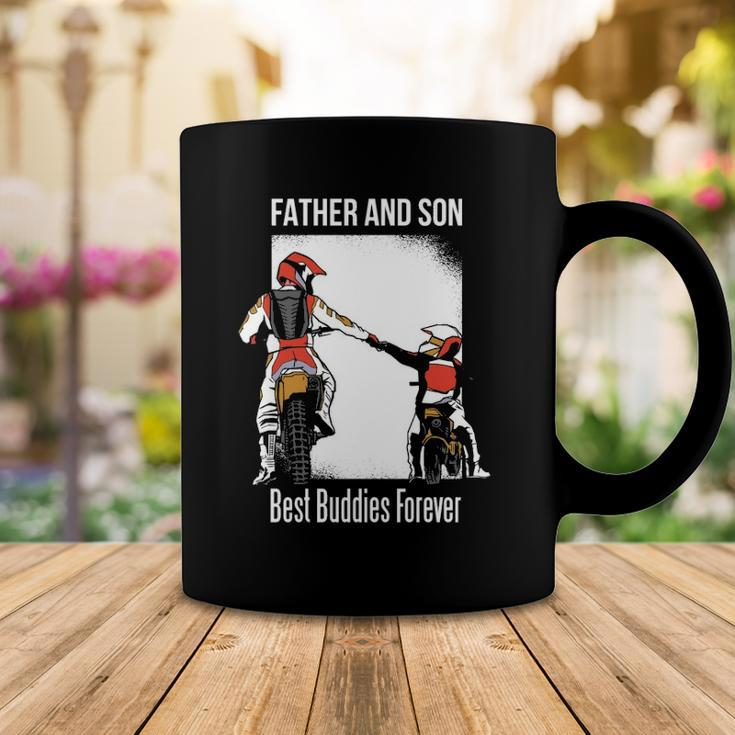 Father And Son Best Buddies Forever Fist Bump Dirt Bike Coffee Mug Unique Gifts