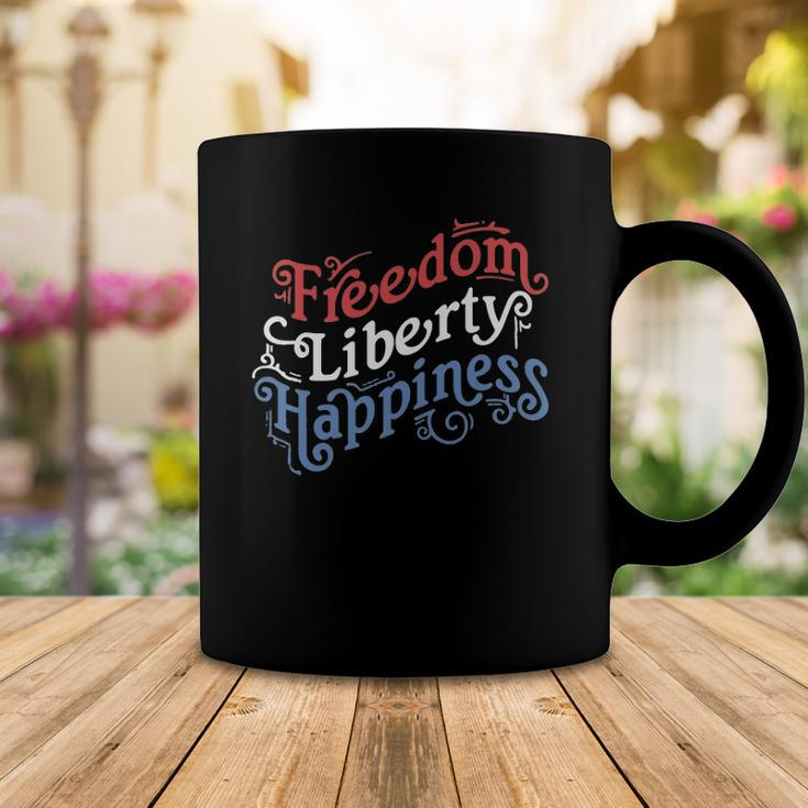 Freedom Liberty Happiness Red White And Blue Coffee Mug Unique Gifts