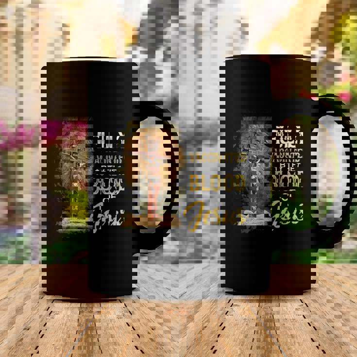 Fully Vaccinated By The Blood Of Jesus Cross Faith Christian Coffee Mug Unique Gifts