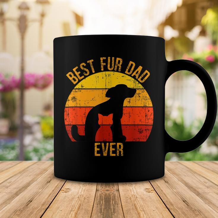 Funny Best Fur Dad Ever Vintage Retro Dog Cat Owner Coffee Mug Funny Gifts