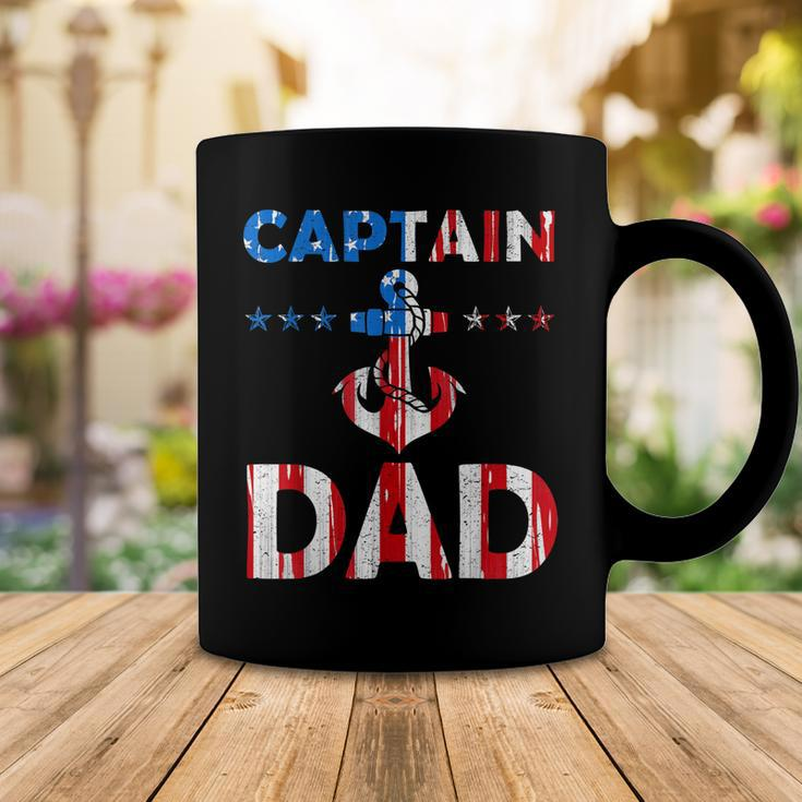 Funny Captain Dad Boat Owner American Flag 4Th Of July Coffee Mug Funny Gifts
