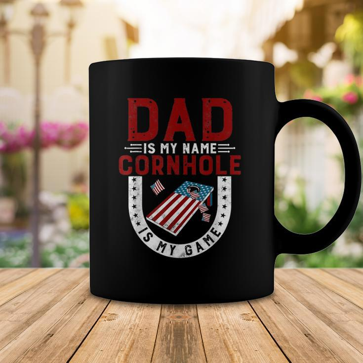 Funny Cornhole Player Dad Is My Name Cornhole Is My Game Coffee Mug Unique Gifts