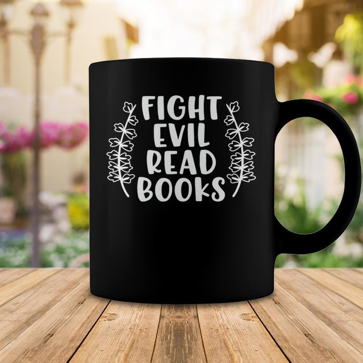 Funny Fight Evil Read Books Coffee Mug Funny Gifts