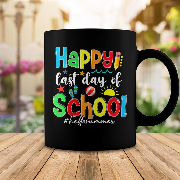 Funny Happy Last Day Of School Hello Summer Multicolored Coffee Mug Funny Gifts